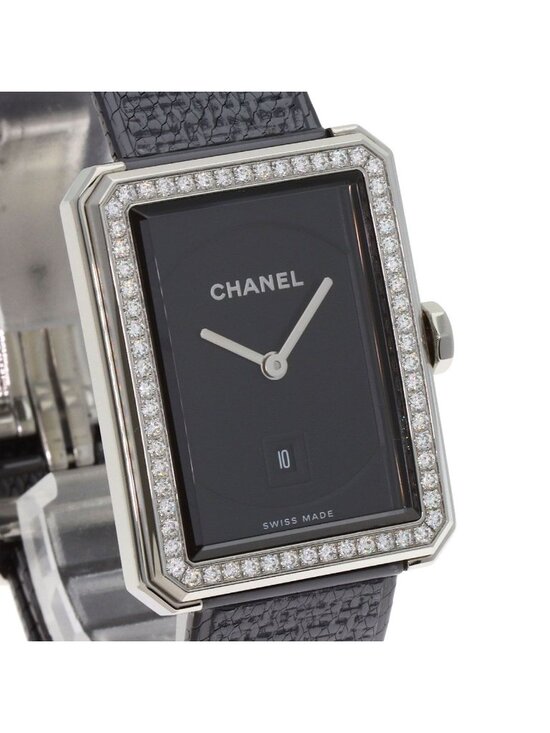 Chanel Boyfriend Tweed Diamond Watch SS main image 14